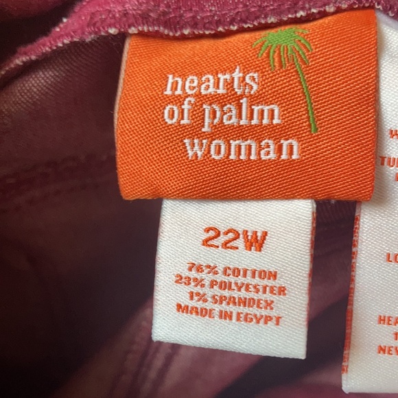 Hearts of Palm pant berry pull on pant size 22W - Picture 17 of 17